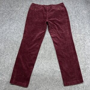 Brooks Brothers Pants Mens 38x32 Burgundy Corduroy Milano Fit Dress Actual37x31